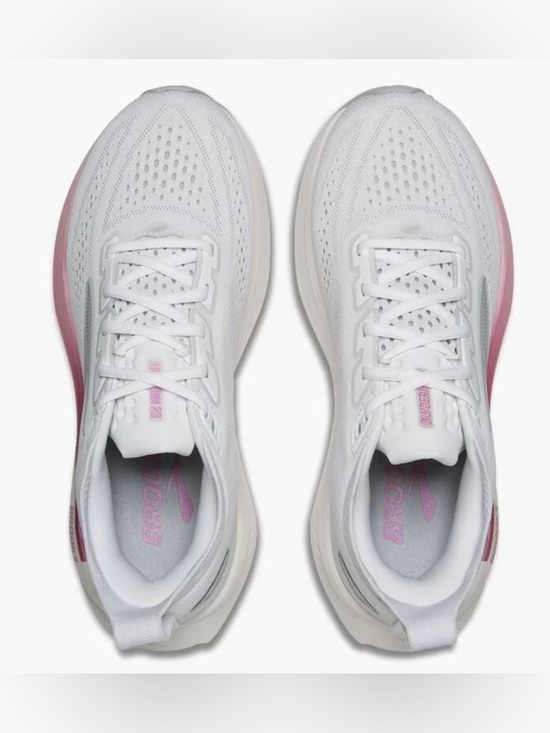 Brooks Shoes - Brooks glycerin 23 running shoes size 8.5 white harbor mist metallic NIB